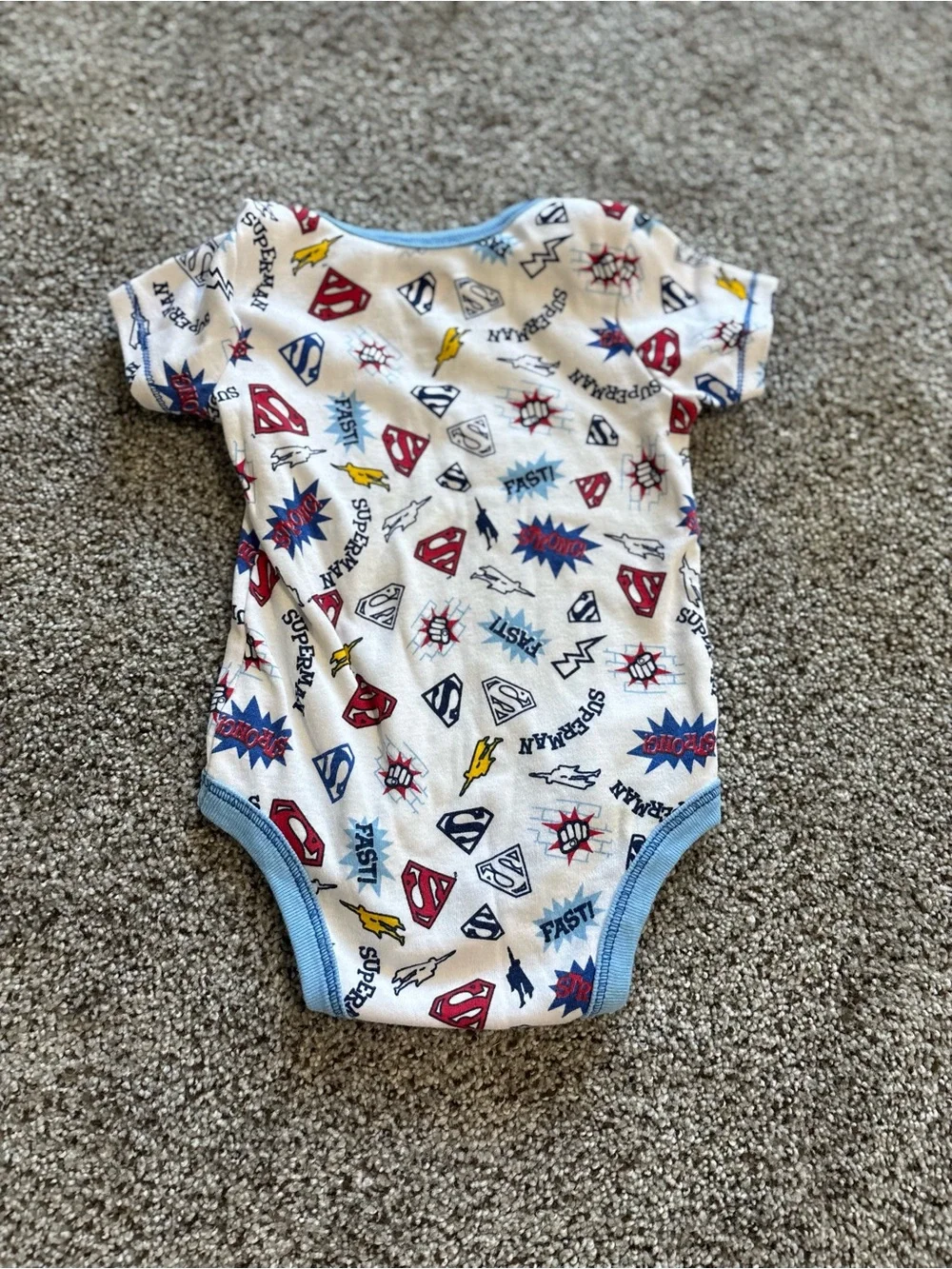 DC Comics Superman Infant Onesie Duo - Light Blue & White NWOT